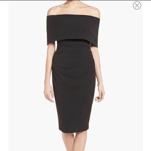 Vince Camuto Off-Shoulder Black Dress